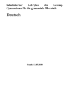 Schulinterner LP Deutsch Sek II 13-05-2020