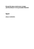 schulinternes Curriculum Sport Sek II, Stand September 2020