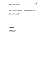 Physik Lehrplan SEK I 012023