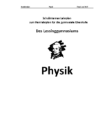Physik Lehrplan Sek II bis Abitur 2024