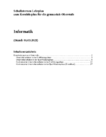 Informatik Lehrplan SEK II 032023