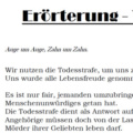 Drei Erörterungen zum Thema „Todesstrafe“